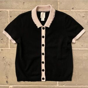 Joie 100% Cashmere Button Collared Blouse Cottagecore Timeless Size S